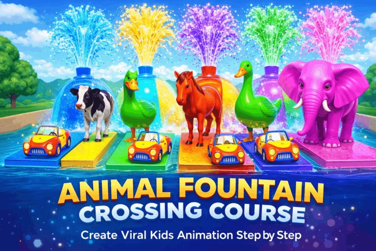 Animal Fountain Crossing – Full 3D Animation Course (Blender)